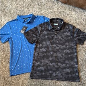 PGA Tour Blue and Black Polos for Stylish Comfort